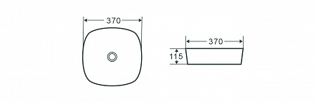 Раковина накладная Terminus Классик 370х370х115 Ноябрьск - фото 3