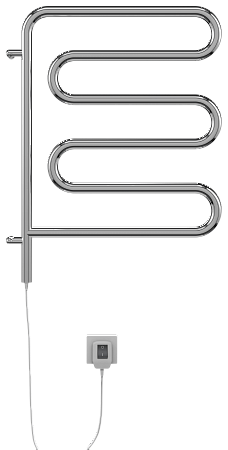 Электро 25 Ш-обр 450х570 поворотный Полотенцесушитель  TERMINUS Ноябрьск - фото 2