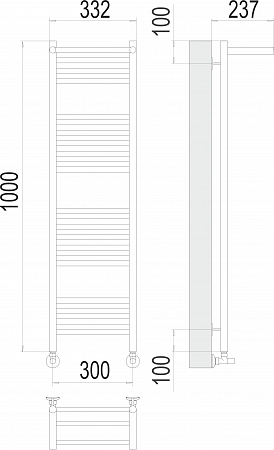 Аврора с/п П20 300х1000 Полотенцесушитель  TERMINUS Ноябрьск - фото 3