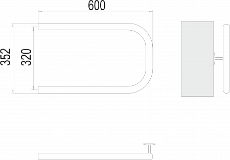 П-обр AISI 32х2 320х600 Полотенцесушитель  TERMINUS Ноябрьск - фото 3