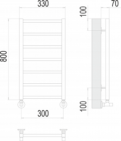 Контур П7 300х800 Полотенцесушитель  TERMINUS Ноябрьск - фото 3