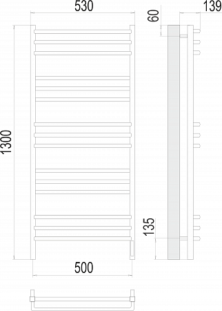 Соренто П15 500х1300 электро (sensor quick touch) Полотенцесушитель  TERMINUS Ноябрьск - фото 3