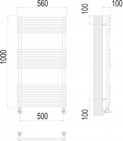 Ватра П18 500х1000 Полотенцесушитель  TERMINUS Ноябрьск - фото 3