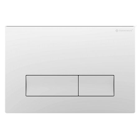 Клавиша смыва для инсталляции Terminus Classic кнопка прямоугольник цвет белый Ноябрьск - фото 1