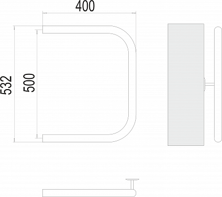 П-обр AISI 32х2 500х400 Полотенцесушитель  TERMINUS Ноябрьск - фото 3